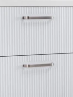 Тумба с раковиной BelBagno Due 60 ручки матовый атласный никель, bianco lucido