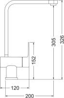Смеситель для кухни Emar Quartz 3014.9 Алмаз