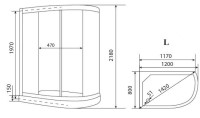 Душевая кабина Timo Eco TE-0702L