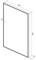 Зеркало Wellsee 7 Rays’ Spectrum 70х85 черное матовое