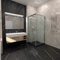 Душевой уголок Triton 80x80 см, без поддона, профиль хром, стекло прозрачное