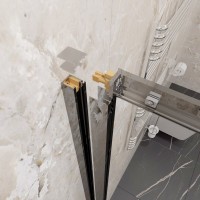 Душевой уголок Triton 80x80 см, без поддона, профиль хром, стекло прозрачное