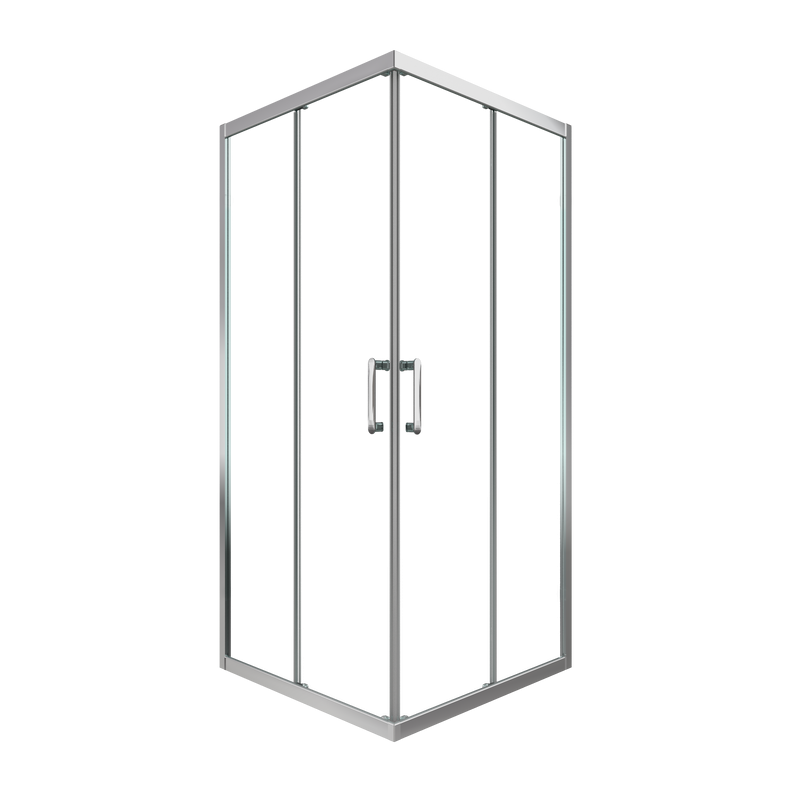 Душевой уголок Triton 80x80 см, без поддона, профиль хром, стекло прозрачное