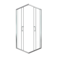 Душевой уголок Triton 80x80 см, без поддона, профиль хром, стекло прозрачное