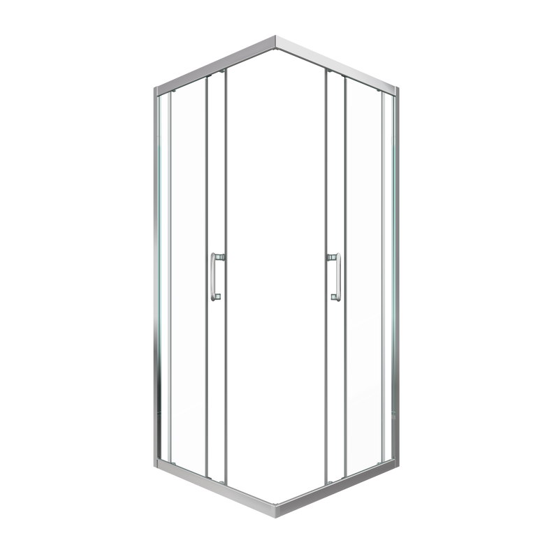 Душевой уголок Triton 80x80 см, без поддона, профиль хром, стекло прозрачное