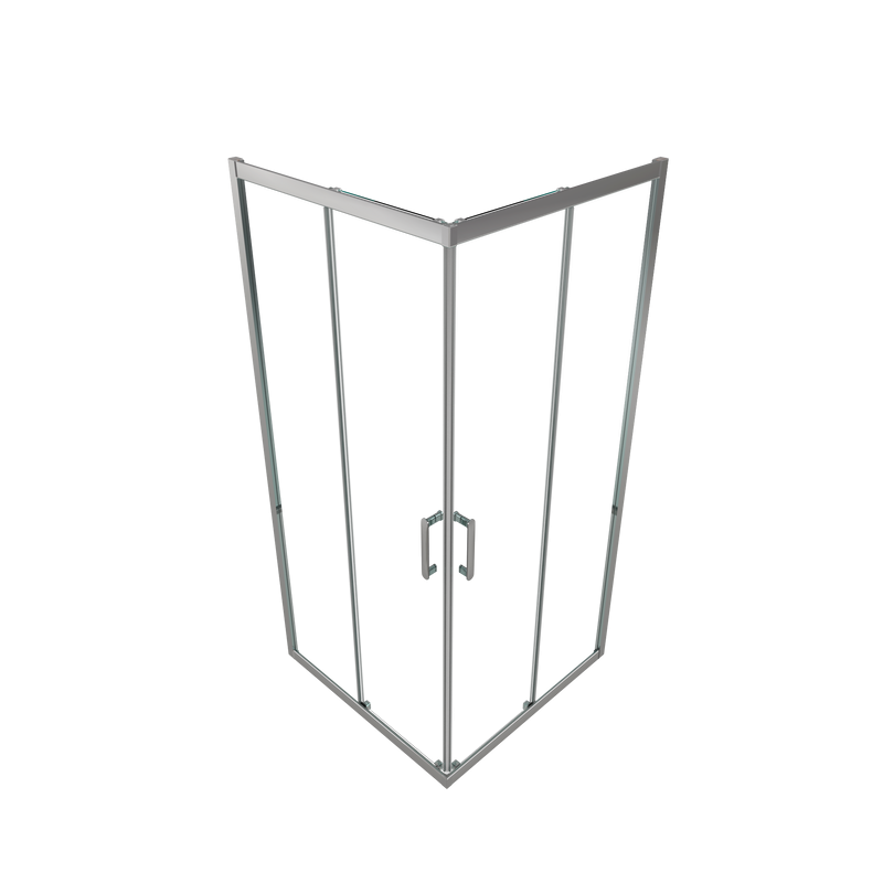 Душевой уголок Triton 80x80 см, без поддона, профиль хром, стекло прозрачное