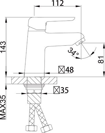 Смеситель для раковины Frap H17 F1017-6 черный