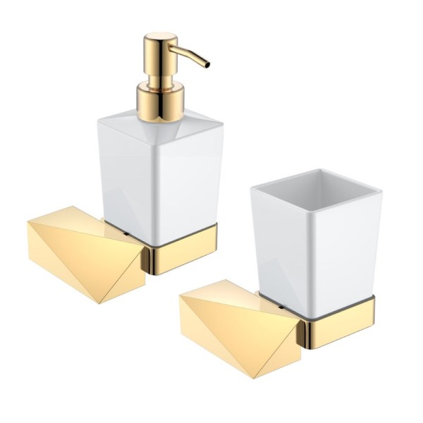 Набор Стакан Boheme New Venturo 10314-G + Дозатор 10317-G