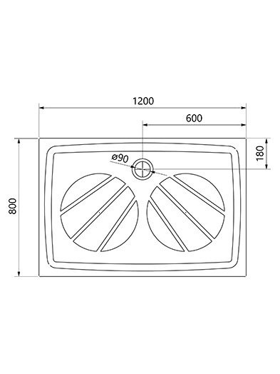 Поддон для душа Ravak Galaxy Pro Gigant Pro 120х80 см, матовый черный