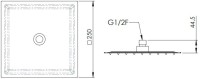 Верхний душ Remer 357UFS25X