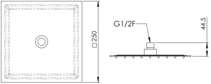 Верхний душ Remer 357UFS25X