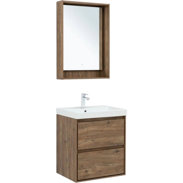 Мебель для ванной комнаты Aquanet Милан 60 подвесная, дуб рустикальный