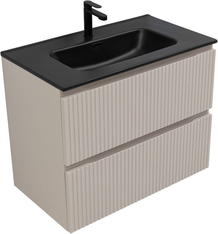 Тумба под раковину без столешницы Aquanet Джейн (Flat) 80 подвесная, бежевая