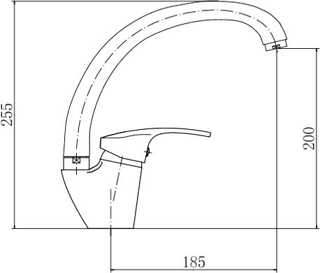 Смеситель для кухни Fashun A4121 хром