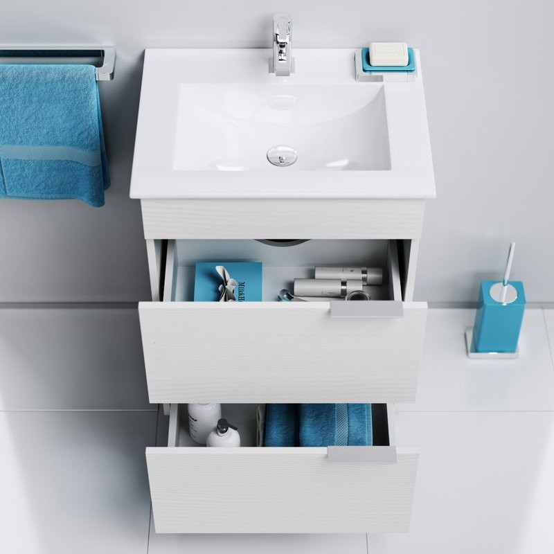 Мебельная раковина Sanita luxe Quadro 60 QDR60SLWB01