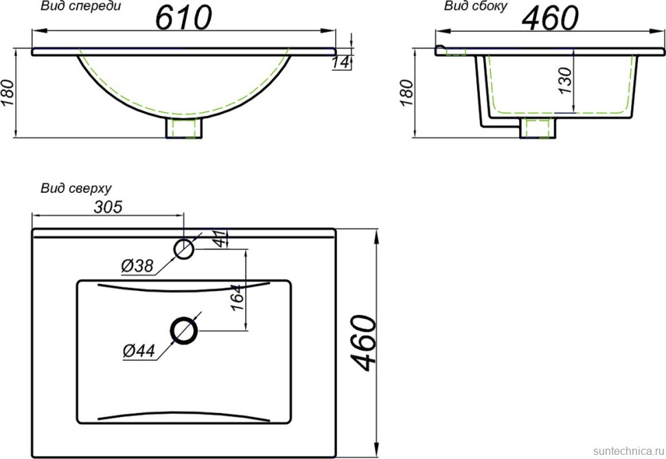 Мебельная раковина Sanita luxe Quadro 60 QDR60SLWB01