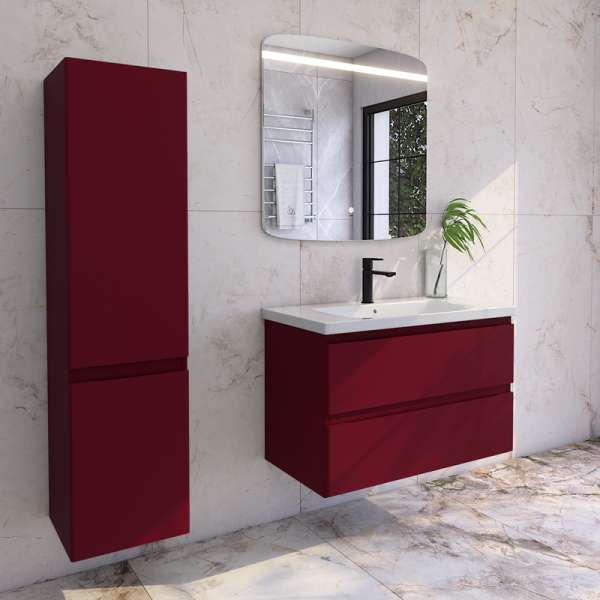 Мебель для ванной комнаты Caprigo Forte 90 подвесная, бордовая