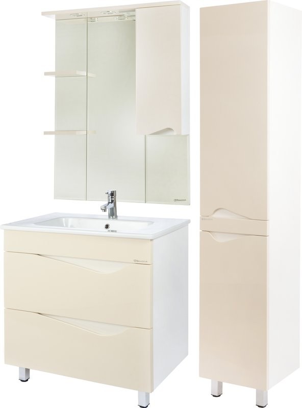 Зеркало Bellezza Эйфория R 80 бежевое, с подсветкой