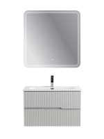 Мебель для ванной комнаты Cezares Duet-n 80 подвесная, 2 ящика, жемчужная серая