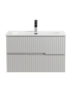 Мебель для ванной комнаты Cezares Duet-n 80 подвесная, 2 ящика, жемчужная серая