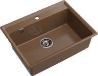 Комплект Мойка GranFest Level LV-660 терракот + Смеситель MEGA Mega