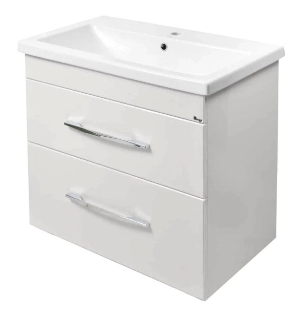 Тумба под раковину Emmy Рокард 80 подвесная, белая