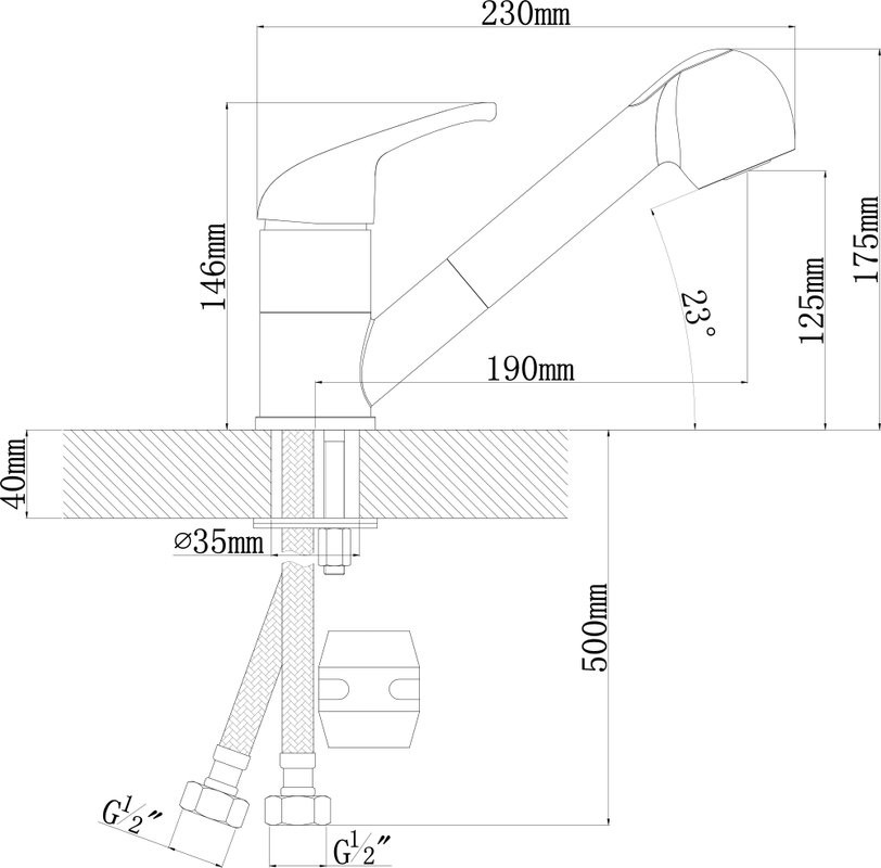 Смеситель для кухни Florentina Сигма FL серый шелк