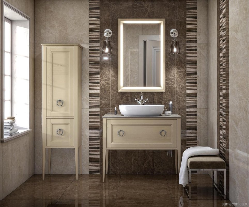 Шкаф пенал для ванной KERAMA MARAZZI Plaza Classic Neo 165 капучино