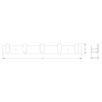 Крючок Fashun A26-7 A2615-5-7 матовый черный, на шурупах Крючок Fashun A26-7 A2615-5-7 матовый черный, на шурупах