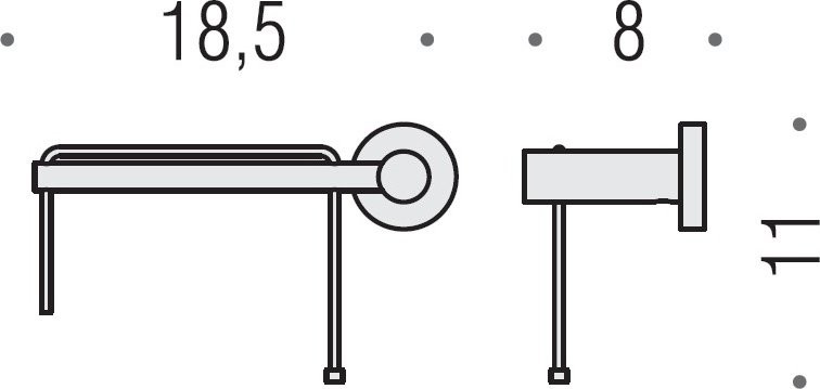 Набор Держатель Colombo Design Plus W4908.SX + Ершик W4962 хром