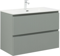 Тумба под раковину без столешницы Aquanet Джейн (Flat) 90 подвесная, грин мисти