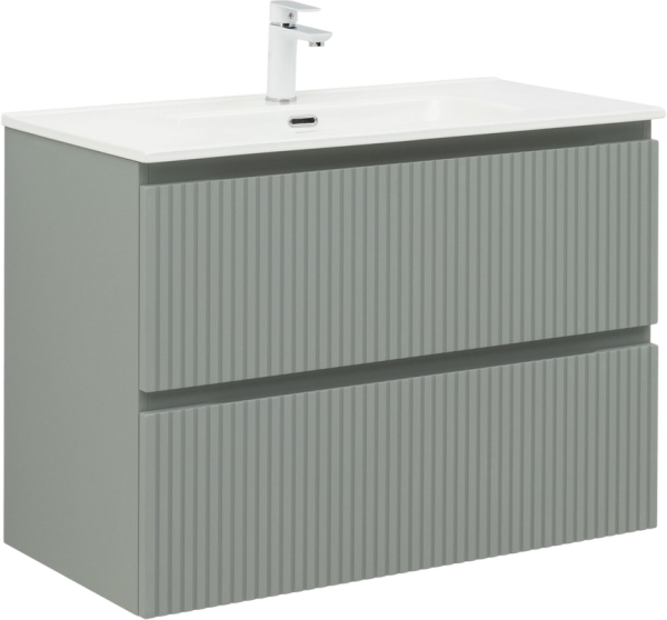 Тумба под раковину без столешницы Aquanet Джейн (Flat) 90 подвесная, грин мисти