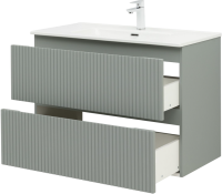 Тумба под раковину без столешницы Aquanet Джейн (Flat) 90 подвесная, грин мисти