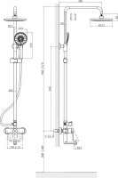 Душевая стойка D&K Bayern.Furth DA1523705B18 черная