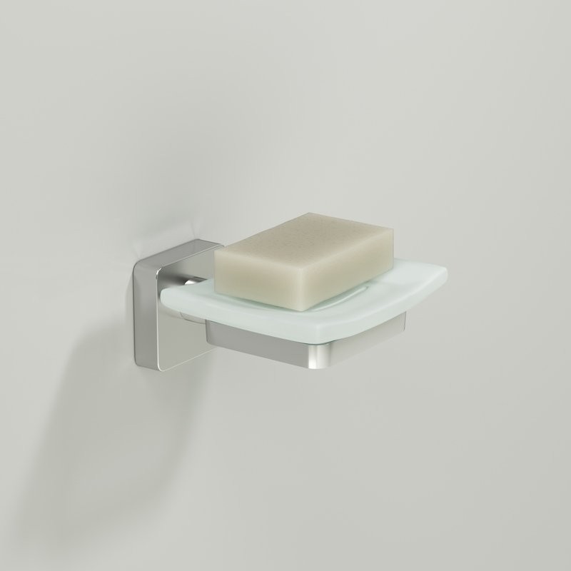 Мыльница Wasserkraft Rhin K-8729 настенная, стеклянная, металлическая, цвет никель