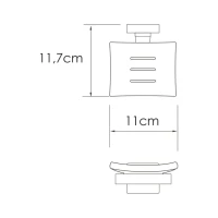 Мыльница Wasserkraft Rhin K-8729 настенная, стеклянная, металлическая, цвет никель Мыльница Wasserkraft Rhin K-8729 настенная, стеклянная, металлическая, цвет никель