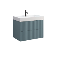 Тумба с раковиной Belux Сиртаки 70 подвесная, голубой малахит матовый