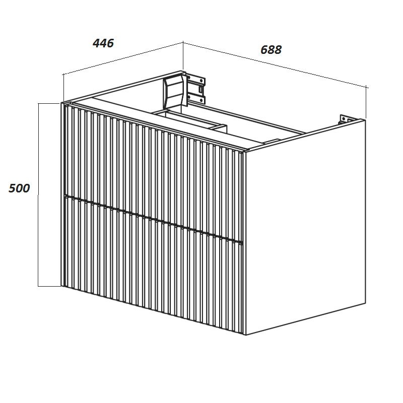 Тумба с раковиной Belux Сиртаки 70 подвесная, голубой малахит матовый