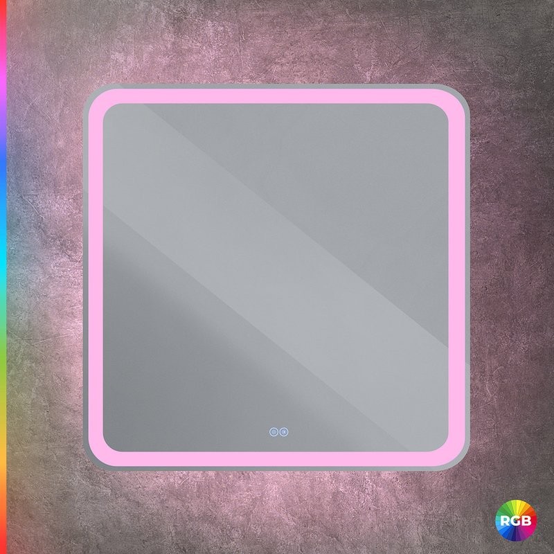 Зеркало Cezares Multicolore 80х80 с подсветкой