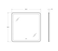 Зеркало Cezares Multicolore 80х80 с подсветкой Зеркало Cezares Multicolore 80х80 с подсветкой
