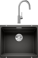 Комплект Мойка Blanco Etagon 500-U 525887 черная + Смеситель Candor 523120
