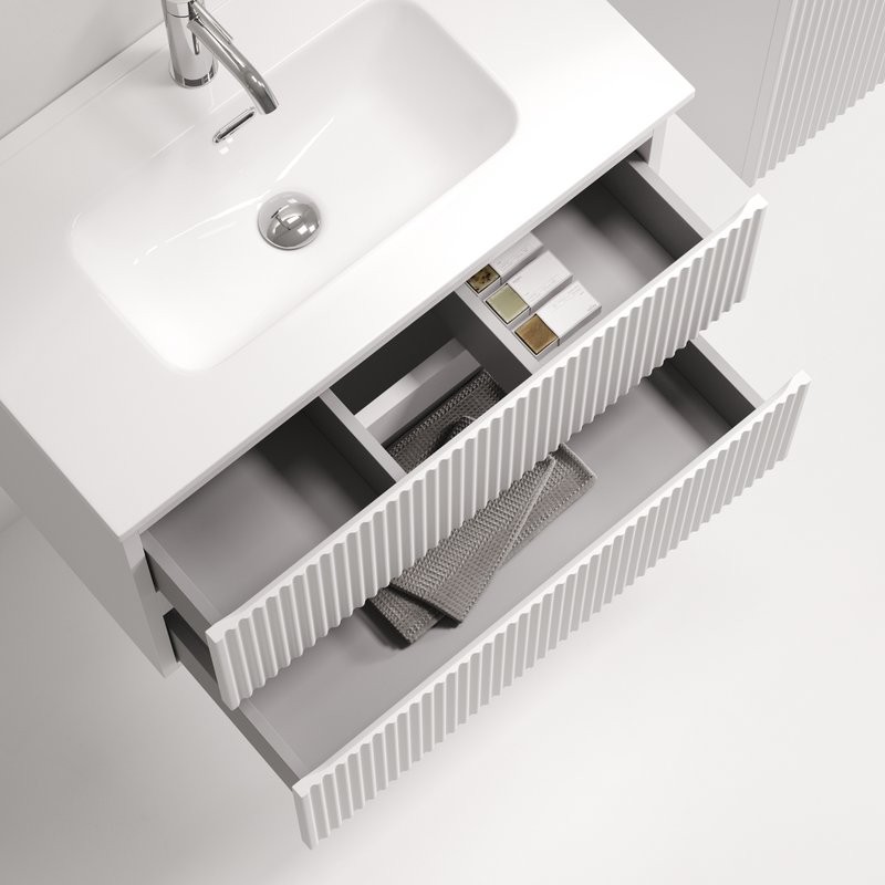 Тумба с раковиной Sancos Snob R 70 Bianco, раковина CN7029