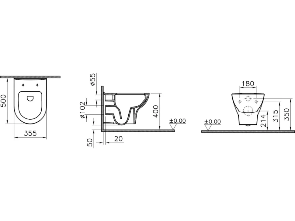 Комплект Унитаз подвесной VitrA Zentrum 55795B003-0075 + Крышка 94-003-009 с микролифтом, петли хром + Инсталляция Geberit Duofix UP 320 111.300.00.5 + Кнопка Sigma 01 115.770.21.5 хром + Крепления 111.815.00.1 к стене + Звукоизоляция