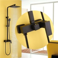 Душевая стойка Abber Daheim AF8220B черная матовая