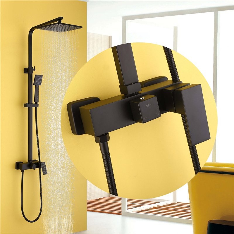Душевая стойка Abber Daheim AF8220B черная матовая