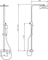 Душевая стойка Abber Daheim AF8220B черная матовая