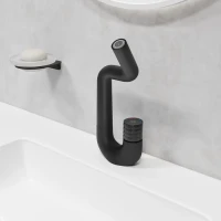 Смеситель для раковины IDDIS Twist TWIBLBTi01 матовый черный
