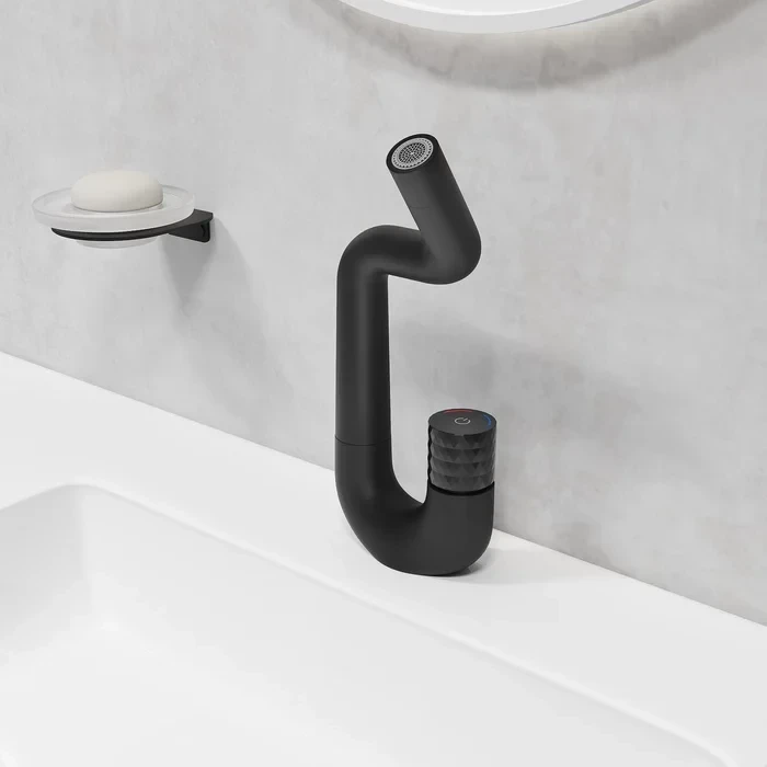 Смеситель для раковины IDDIS Twist TWIBLBTi01 матовый черный
