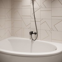 Смеситель для ванны с душем STWORKI Ольборг S20100BK матовый черный