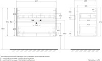 Тумба с раковиной Art&Max Elegant 80 подвесная, черная матовая